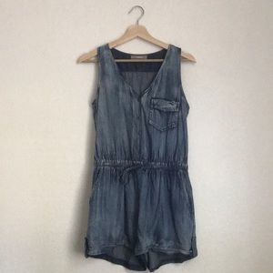 Button up Denim Romper